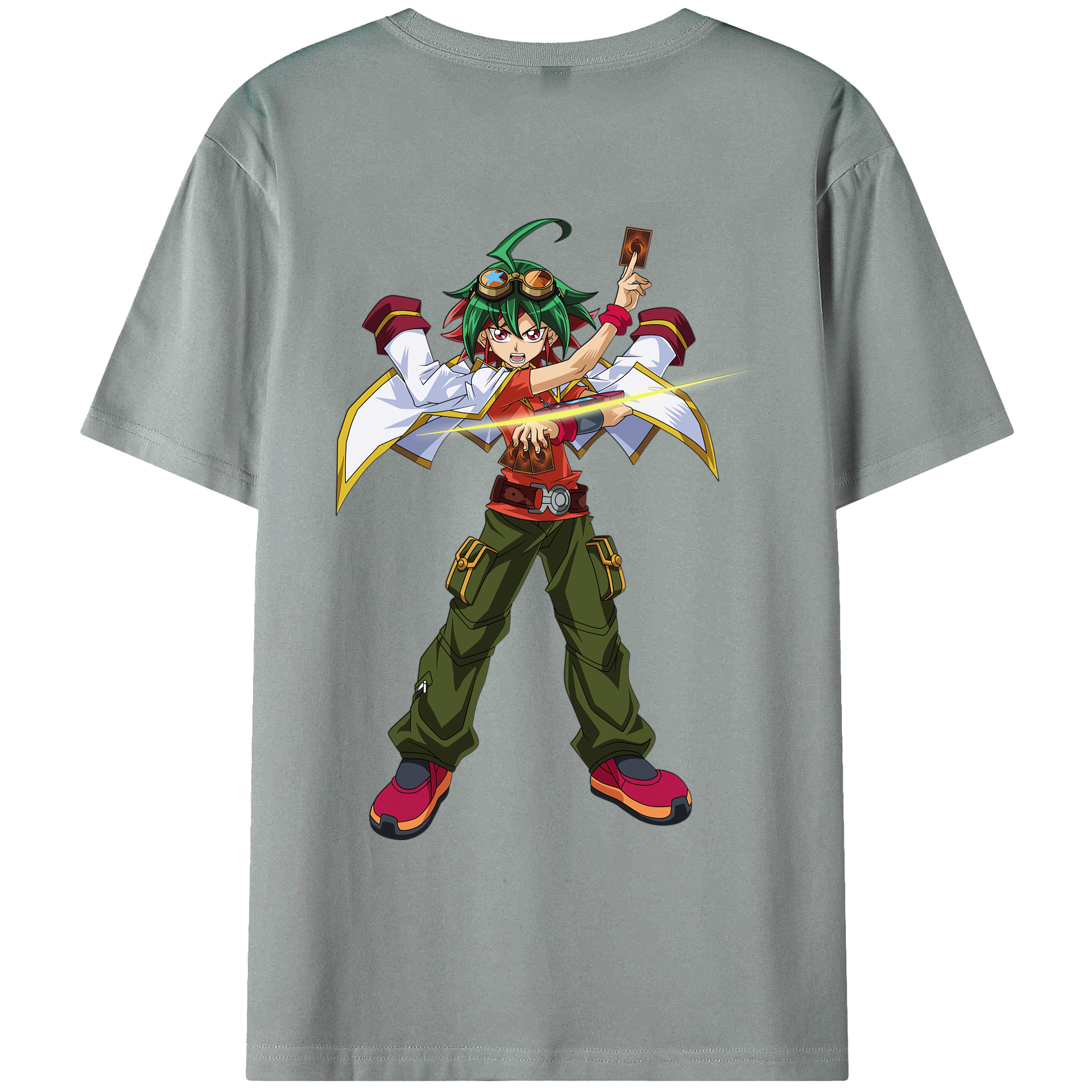 （画像用） 遊☆戯☆王 Yu-Gi-Oh! 綿100％ メンズ半袖Tシャツ（バックプリント） 通気性